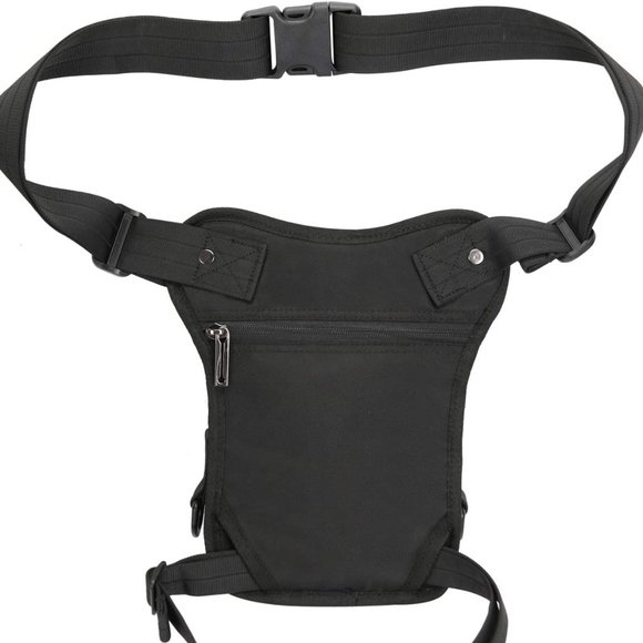 Vanlison black waterproof tactical durable drop leg multi use fanny pouch bag. - Picture 5 of 5
